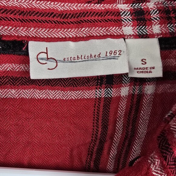 Established 1962 Red Rhinestone Plaid Button-Up Shirt Womens Small - Picture 4 of 8